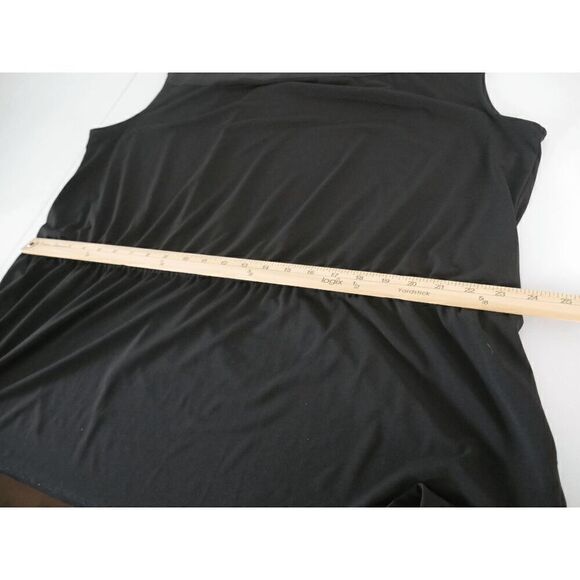 Calvin Klein Women's Plus Size Black Drawstring-Waist Sleeveless Top 2X - Picture 5 of 9